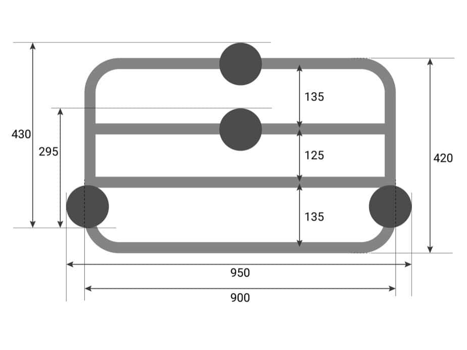 Revo-Rack Dimensions details 1 - Convertible Luggage Racks,Boot Racks ...